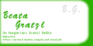 beata gratzl business card