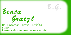 beata gratzl business card